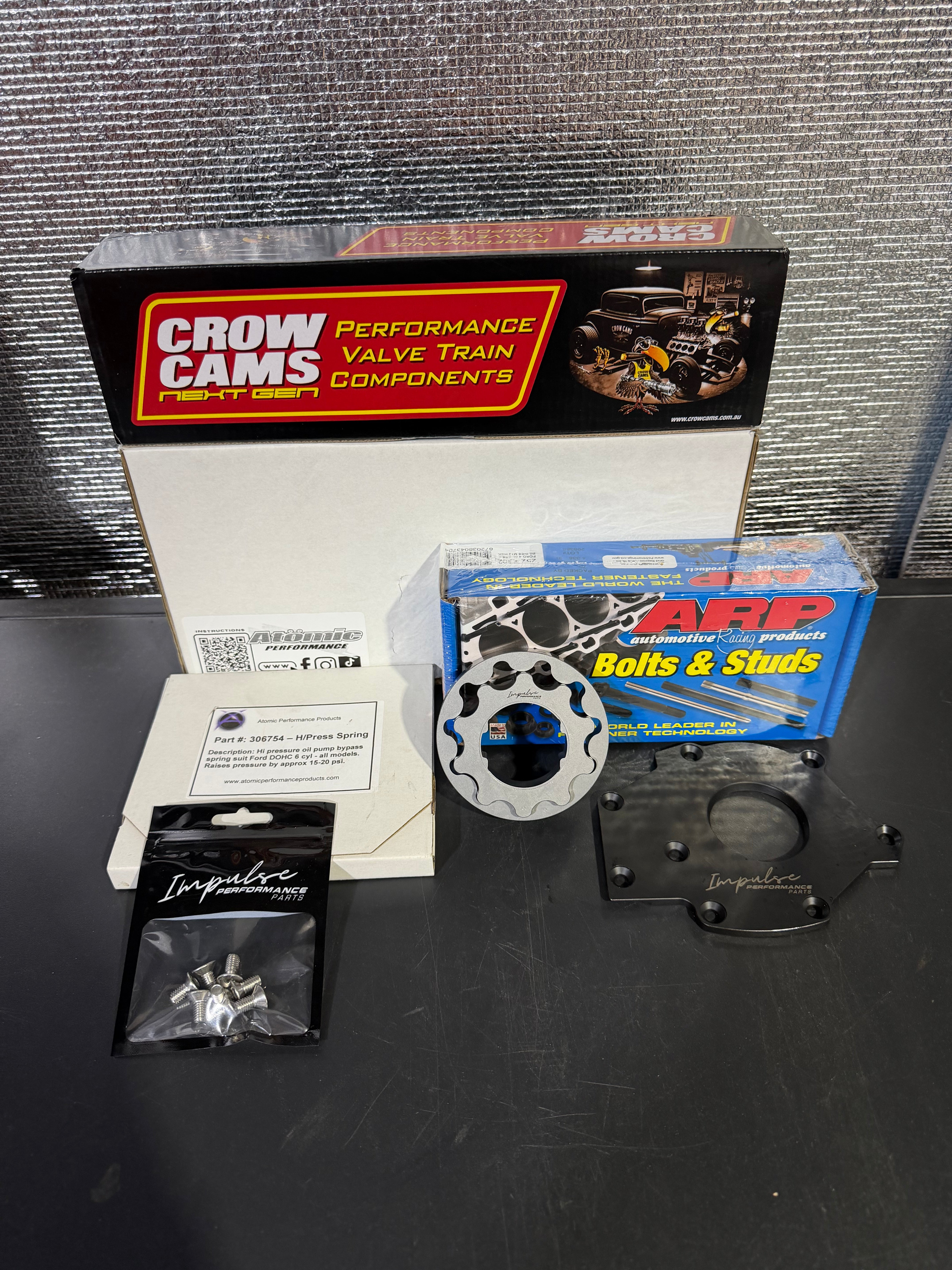 Barra 'Toughen it Up' Kit including Head Studs, Valve Springs, Oil Pump Gears and Timing Chain