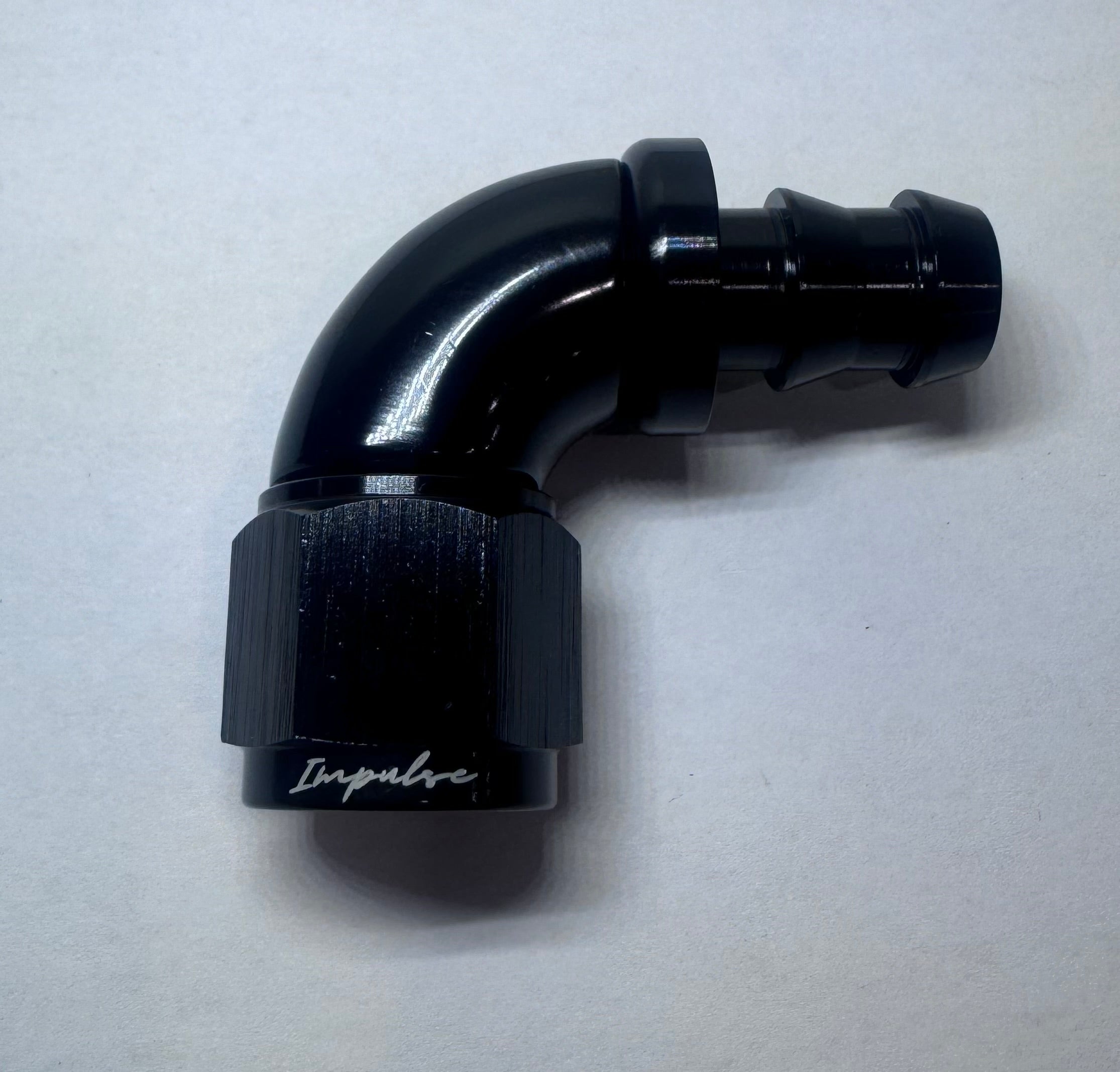 -10AN 400 Series Full Flow Fiitting 90° Black