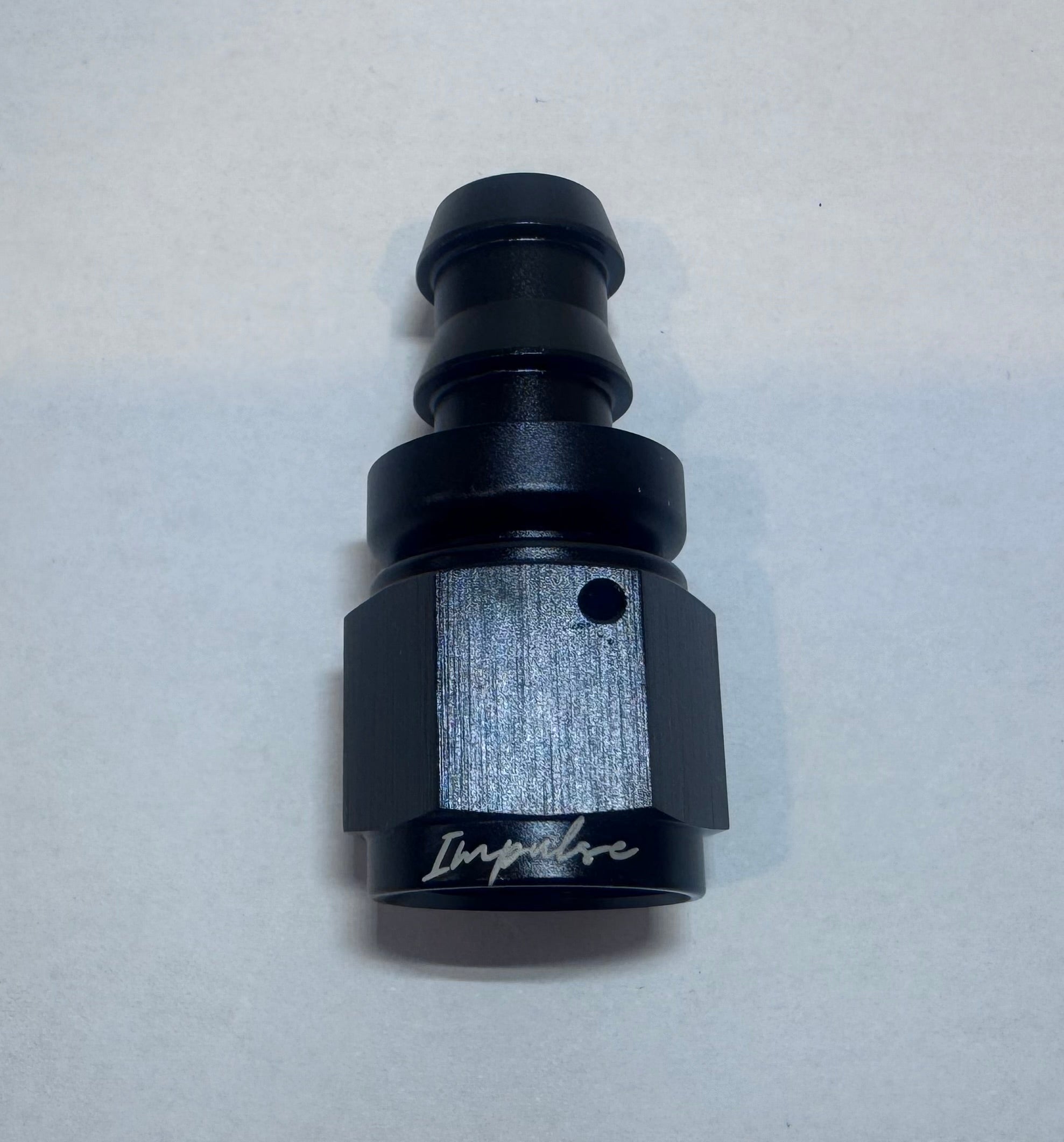 -8AN 400 Series Full Flow Fiitting 0° Straight Black