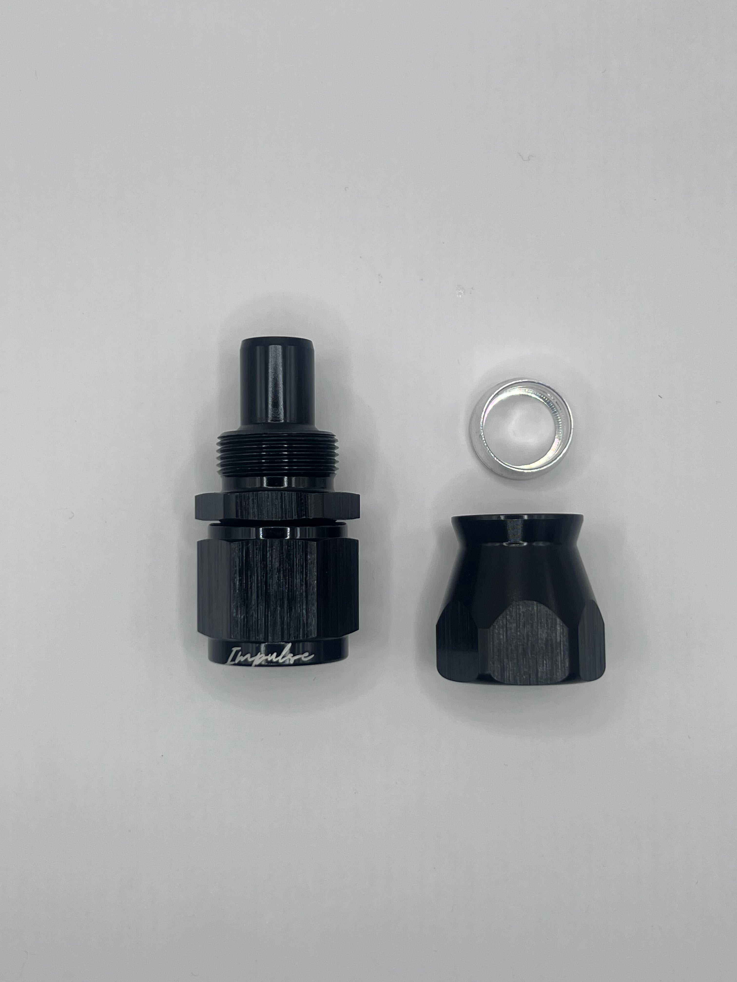 -6AN 200 Series Full Flow Fiitting 0° Straight Black