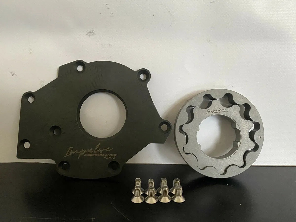 Impulse Performance Parts Barra Oil Pump Gears, Backing Plate and Crow Valve Spring Package
